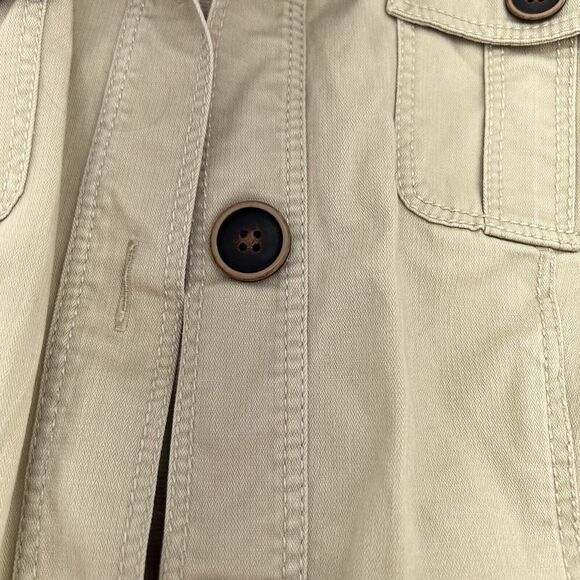 Nautica Tan Utility Jacket Belted Size 12 - Picture 2 of 5